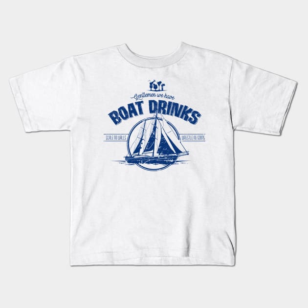 Boat Drinks Kids T-Shirt by MindsparkCreative